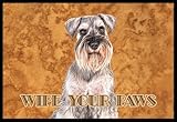 Caroline's Treasures KJ1220JMAT Schnauzer Wipe Your Paws Indoor or Outdoor Mat, 24' x 36', Multicolo