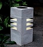 TIAAN 12" tall Solar powered imitation granite garden lights solar lamp [並行輸入品]