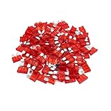 uxcell ブレード ヒューズ 10A レッド プラスチック製 ケース 中型 ブレード スタイル ヒューズ 自動車 オートバイに適用 100個入り