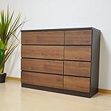 チェスト 幅120 4段 ローチェスト タンス 収納 ASANW-105 (ブラウン)