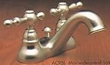 Rohl ac95lm-stn-2 Cisalセンターセット洗面所蛇口ポップアップドレインとクラシックメタ・、サテンニッケル