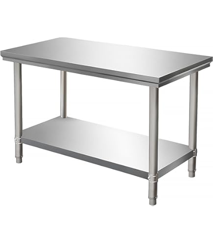 Amazon.co.jp: ステンレス鋼作業台 2段 90/100120×60×80CM ステンレス