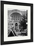 AshleyフレームプリントRotunda at the Ohio Stateフットボールスタジアム、壁アートホーム装飾、ag6376366 30x26 Black Frame 6376366-AFP
