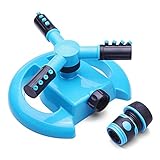 amzmonnsuta 360度回転円形大型3アーム芝生のスプリンクラー庭水まき