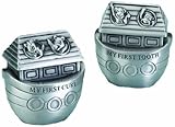 Lillian Rose Keepsake Pewter Tooth and Curl Box, Noah's Ark, 1.5", 2 Count by Lillian Rose [並行輸入品]