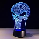 Caryy 3d LED Illusionランプ、7色変更リモート制御ビジュアルライト、光学Dimensionalクリエイティブナイトライト、装飾雰囲気テーブルランプ、子供クリスマスギフト