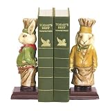 Sterling Home Pair of Chef Bunny Bookends, 9-Inch Tall