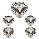 Franklin真鍮pbf658-bsp-c1 35 mm Cockle Shellキッチンキャビネットハードウェアノブ 5 Pack PBF658-BSP-C1 5