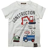 《春夏対応》 nico hrat(ニコフラート) 製品洗い加工済み 42/2天竺半袖はたらく車Tシャツ 95cm/OW NO.B-270104