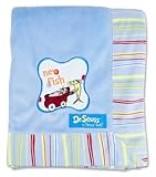 Trend Lab Dr. Seuss Stripe Frame Receiving Blanket, One Fish Two Fish by Trend Lab [並行輸入品]