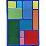 Joy Carpets Kid Essentials Early Childhood Our Block Rug Multicolored 10'9 x 13'2 [並行輸入品]