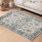 ぼん家具 カーペット ラグ 洗える 100×140cm ラグマット 1畳 オリエンタル柄 プリント 滑り止め付き 床暖房 ホットカーペット対応 春 夏 オールシーズン ブラウン