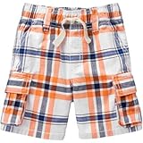 ジンボリー GYMBOREE/ プレイドカーゴショーツ タンジェリンプレイド ボトムスショートパンツ 6～12ヶ月【並行輸入】