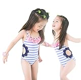 (チェリーレッド) CherryRed ガールズ ベビー 女の子 水着 ビキニ 子供用 ビキニ水着 可愛い ロンパース ブルー