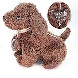 ウェルカムわんちゃん　犬の体重ぬいぐるみ(ブラウン　十二支戌年）ハートクッション・リボン付き完成品　生まれた時の体重で作る干支のウェイトドール