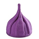 とんがり ニット帽 キッズ ねじり帽 秋冬 選べる19色 (ライトパープル)