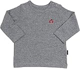 Anna Nicola(アンナニコラ) ベビー用長袖カラフルTシャツ りんご刺繍【ロンＴ】 (90cm,グレーモク)