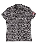 [アーノルドパーマー] ゴルフウェア 半袖シャツ レディース 総柄モックネック半袖シャツ AP220301B10 BK O