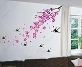 Cherry blossom, birds - Beautiful Tree Wall Decals for Kids Rooms Teen Girls Boys Wallpaper Murals S