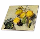 3dRose ct_179198_3 Branch of Lemons Claude Monet Painting Cropped Dated 1883, PD-US Ceramic Tile, 8"