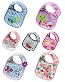 HUHU スタイ ビブ よだれかけ コットン 防水 ベビー 7枚セット (セット09)