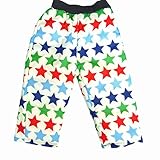 スノーパンツ 防寒 ズボン ベビー 男の子 星柄 中綿入り パンツ ホワイト 80