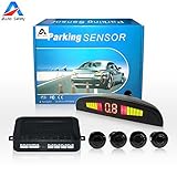 Auto safety Car Reverse Backup Radar System parking sensor kit ,LED Dispaly + Human Voice Alert +4 s