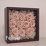 結婚記念日 プレゼント プリザーブドフラワーフレーム バラ10本のフラワーギフト【指定日配達可・メッセージカード付】結婚10週年、誕生日プレゼント、開店祝い、母の日プレゼント に!