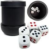 Trademark Poker Black Heavy Duty Dice Cup with 5 Dice [並行輸入品]