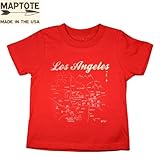 【MAPTOTE】 Toddler SS Tee【マップトート】 トドラー Tシャツ Los Angels-Red 2(90)
