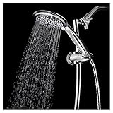 HotelSpa drill-free高さ/角度/角度調整可能アーチステンレススチールスライドバーextra-large 8-setting Rainfallハンドシャワー。取付簡単/無期限保証