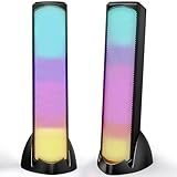 OFFSIR PCスピーカー ゲーミングスピーカー USB有線 RGBライト付き 2chステレオ 10Ｗ 大音量 臨場感 3Dサラウンドサウンド プラグ＆プレイ パソコン/テレビ/ゲーム機などに対応 (ステレオ)