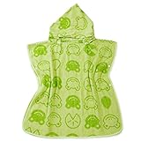 OriginLife(オリジンライフ) バスタオル 3枚セット 全種 バスポンチョ プール お風呂 キッズ かわいい柄付き　グリーン（カエル柄）