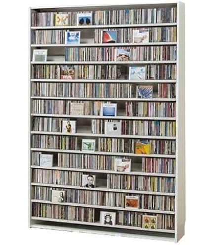 Amazon.co.jp: 1668枚収納 CD屋さんのCD/DVDラック 幅139cm