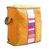 [オワカヤ」OWAKAYA 収納ケース 中身が見えるボックス ストレージスタイル 衣類 整理袋 匂い消し 上部ファスナー式　オレンジ