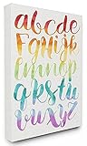 The Kids Room by Stupell "Rainbow Colors Alphabet ABC Stretched" Canvas Wall Art [並行輸入品]