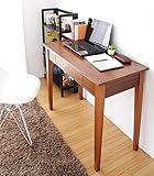 ウォールナット突板コンパクトコンソールデスク Cutro [クトロ] 幅90cm 奥行45cm 引き出し付き