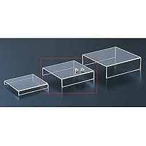 Amazon | 【2個】アクリルステージ 透明 中 幅18×奥行18×高さ4cm