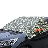プレミアムフロントガラス車雪コンパクト多機能カバー迷彩車シェードフロントガラス保護カバーfor Frost Snow Ice Suit SUVまたはCars qcz01 L