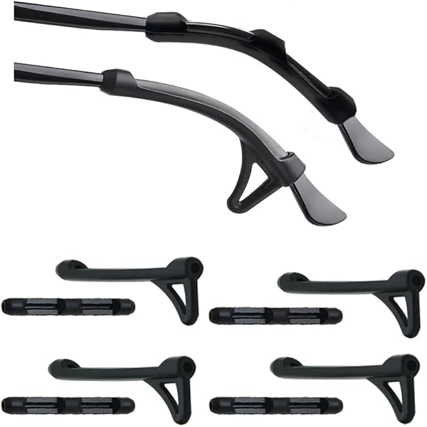 眼鏡 先端スリーブ シリコーン製 滑り止め すり落ち防止 ブラック/グレー Amazon | [RIYUMY] 眼鏡先端のヒント 拡張可能 シリコーン製 耳サック