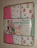 Pink Muslin Swaddle Blankets - Polka Dots/Owls - Lollypop by Lollypop