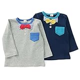 La Chiave(ラ キエーベ) 長袖Tシャツ (80～130cm) キムラタンの子供服 (53317x53517-163) グレー 95