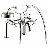 Hansgrohe 16542831 Axor Montreux Tub Filler Trim with Cross Handle, Polished Nickel [並行輸入品]