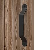 バーンドアハンドル|ブラック10インチソリッドスチールゲートハンドル| Pull for SlidingバーンドアゲートGarages Sheds 8 Inch