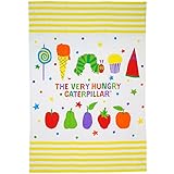 【本体綿100％】2017年 春 はらぺこあおむし ベビーガーゼ タオルケット THE WORLD OF ERIC CARLE イエロー◇80×110cm