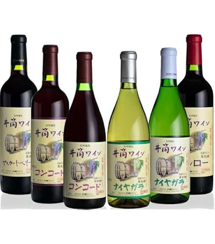 Amazon.co.jp: 【国産ぶどう100%】気軽に楽しみたい 日本ワイン 赤白 6