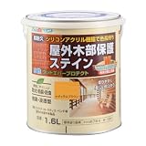アトムハウスペイント 水性ウッドエバープロテクト(耐久ステイン) 1.6L ナチュラルブラウン