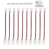 LEDGLE LEDテープ 延長用ケーブル コネクタ 3528SMD 2pin 8mm 単色用 10本セット