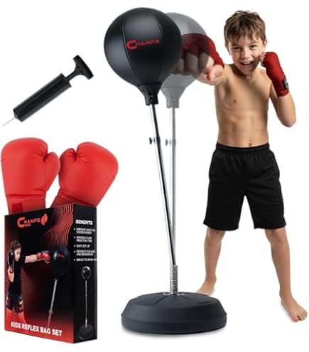 Children's MMA Training Bag Kids Punching Bag With Gloves - Adjustable Height Boxing Set For Ages 3-14 Years PU Leather Punching Bag Children's MMA Training Bag Kids Punching Bag With Gloves - Adjustable Height Boxing Set For Ages 3-14 Years PU Leather Punching Bag