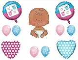 Little ManまたはLittle Miss Gender Reveal Boy Girl 24 " CelebrateベビーシャワーBalloons Decorations Supplies